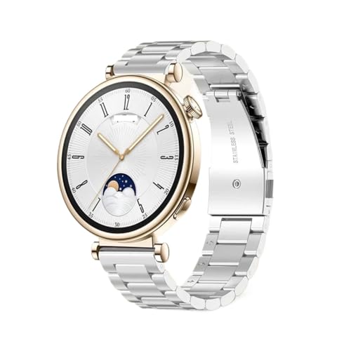 YYSTRAP 18mm Metal strap For Huawei Watch GT5/GT4 41mm GT5 Pro 42mm(Silver A,For GT5 Pro 42mm)