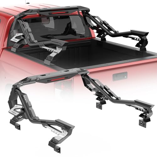 Truck Bed Roll Bar for Mid-Size & Full-Size Trucks, Cargo Chase Rack Sport Bar for Ford F-150, Ranger, for Chevy Silverado & GMC Serria 1500, Colorado & Canyon, for Toyota Tacoma, Frontier