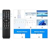 Pepper Jobs W10 GYRO Air TV Remote, QWERTY Keyboard Fly Mouse for Win 11/10, LED Backlit Keyboard Mini PC Controller, 6-Axis Gyro w/Learning Remote Control Function