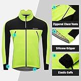 BALEAF Men's Winter Jacket Windproof Softshell Thermal Warm Pockets Cycling Running Mountain Biking Cold Weather Gear, green XL