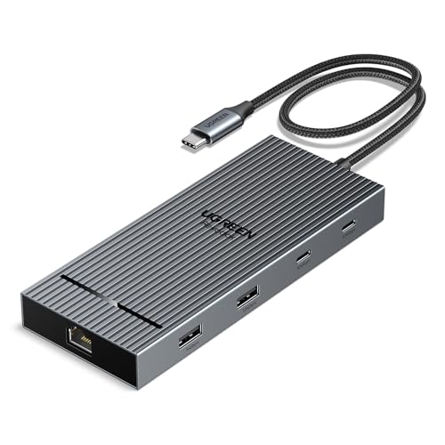 UGREEN Revodok 10 in 1 USB C Docking Station Dual 4K Monitor, USBC Hub with 2 HDMI, USB A&C 3.2 Ports, SD/TF Card Reader, PD 100W Charging, USB C Dock with 1Gbps Ethernet for Dell, HP, XPS and More