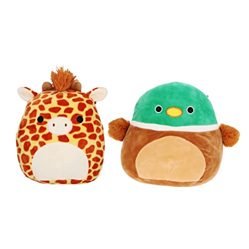 Squishmallow Perfect Pairs - Set of 2 Squishmallows - Collect Them All (Gary Giraffe & Avery Duck 8" Set)