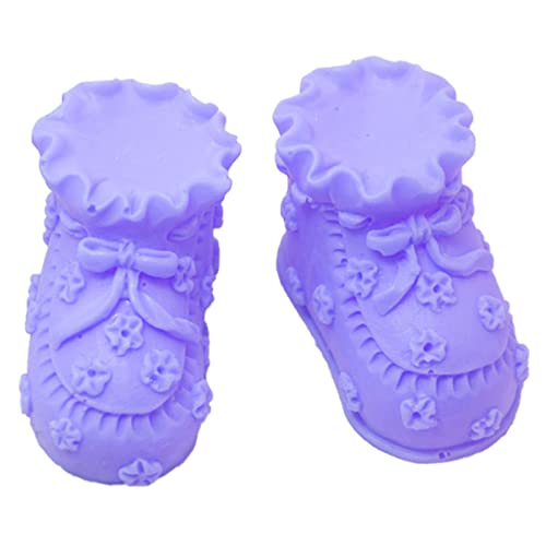 3D Baby Shoes Silicone Fondant Mold, Baby Shower Silicone Mould for Soap, Candle,Chocolate, Candy, Cake Decorating, Baking, Polymer Clay