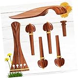 OFFSCH Rosewood Violin Fittings 1 Set Wood Tools 4 Violin Spare Parts Tuning Tail Bamboo Jujube Wood Violin Accessories