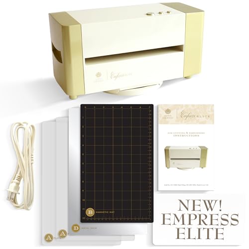Anna Griffin Empress Machine - Electric Die Cutting and Embossing Machine for Card Making, Complete Plate System, Cutting Dies and Embossing Folders (Empress Elite Machine)