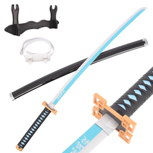 Jiuyu Muichiro Tokito Sword 40.5inch Plastic Role Play Cosplay Sword Tokitou Muichirou Katana Anime Sword Not Sharp