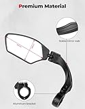 KEMIMOTO Bike Mirror with Wider Angle 360 Rotate Adjustable HD Rearview Mirrors for Handlebars Bike Bicycle