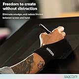 Wacom Drawing Glove, Two-Finger Artist Glove for Drawing Tablet Pen Display, 90% Recycled Material, eco-Friendly, one-Size (3 Pack), Black