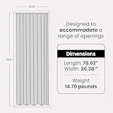 LTL Home Products Homestyle 36 by 80 Inch Plaza Vinyl Interior Folding Accordion Door with Simple Installation and Hardware, Espresso