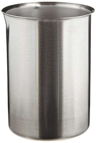 Polar Ware 2000B Stainless Steel Griffin Style Beaker, 2000 mL Capacity, 4-7/8" OD x 7-1/8" H