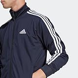 adidas Men's Basic 3-Stripes Tricot Track Suit, Ink/White, Medium Short