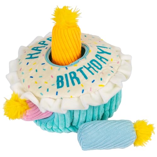 Outward Hound Hide A Birthday Cake, Plush Puzzle Birthday Themed Dog Toy