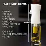 FLAIROSOL OLIVIA. The Original Advanced Oil Sprayer for Cooking, Salads, BBQs and More, Continuous Spray with Portion Control, Trusted by Chefs. Patented Technology. (Glass Bottle) (Golden Leaves)