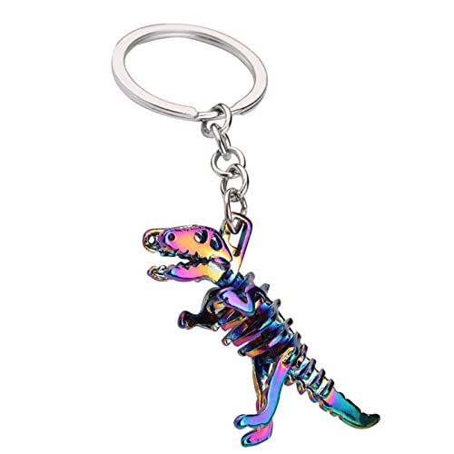 kapitomanio Creative Skull Dino Keychain for Men Boyfriend Husband Gifts, Metal Dinosaur Cool Unique Keychains for Him Valentines Day Gifts