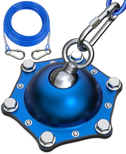 TOPKNOT Dog Tie Out Cable and Stake for Camping,360°Swivel Dog Run- No Tangle,with 30FT Heavy Duty Cable, Runner for Yard - Up to 150LBS,Ideal for Outdoor Camping
