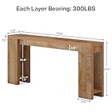 Tribesigns 70.9-Inch Extra Long Console Table, Farmhouse Wood Sofa Table Behind Couch, Narrow Entryway Accent Table for Living Room, Hallway, Entrance, Foyer, Light Oak Brown