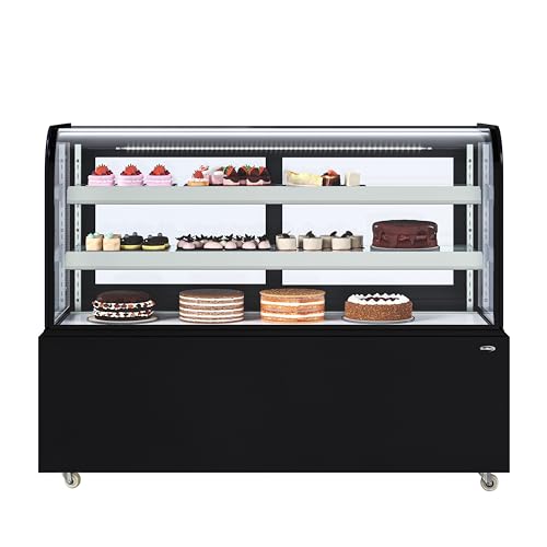 KoolMore KM-CDHF-17C-BK 60 in. Refrigerated Bakery Display Case in Black, 17.6 cu. ft