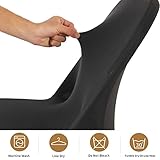 Jieqier Spandex Folding Chair Covers, Black Folding Chair Slipcovers 12 PCS, Universal Fitted Chair Slipcovers for Wedding, Party, Banquet, Holidays, Celebration