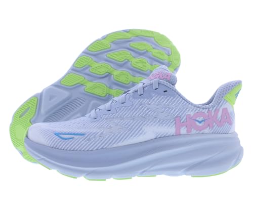 HOKA Clifton 9 Womens Shoes Size 8, Color: Gull/Sea Ice