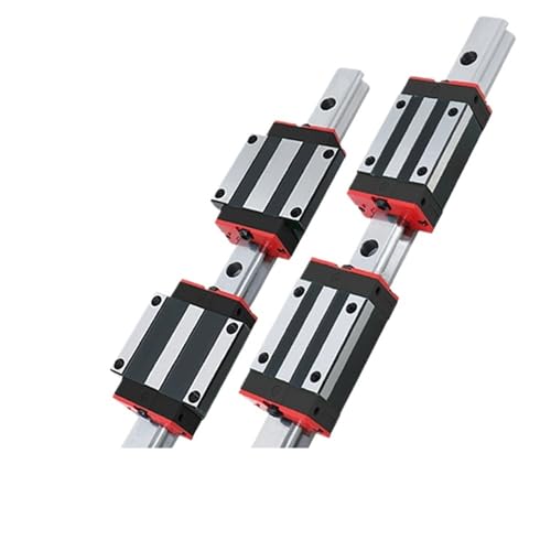 2Pcs HGR30 200-500mm Linear Rails + 4Pcs HGH30CA/HGW30CC/HGH30HA/HGW30HC Carriages for CNC Router(2 Rails 4 HGH30CA,200mm)