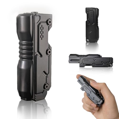 HIDEDC Machine Soul Fidget Slider - Metal Fidget Toys EDC Fidget Toy Stress Relief Toy for Adults, ADHD & Anxiety Relief, Men's Gadgets for Office, Home, and Travel (Black)