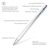 BoxWave Stylus Pen Compatible with Xiaomi Redmi Pad Pro - AccuPoint Active Stylus, Electronic Stylus with Ultra Fine Tip - Metallic Silver