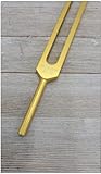 YANTRA Gold Color Weighted 93.96 Hz Schumann Resonance Tuning Fork with Mallet and Bag