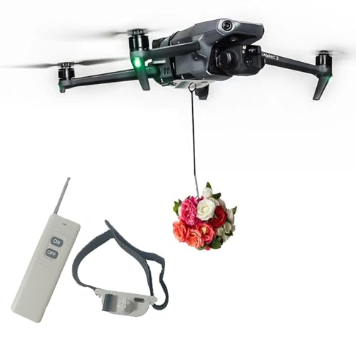Universal Drone Airdrop System, Release Device, Payload Clip, Airdropper, Fish Bait Delivery Device , Drone Accessories, Compatible with DJI Mavic Mini 4 Pro, Mini 3, Mini 2, Air 2, Air 2S, Air 3, Mavic 3, Mavic 2, Spark (Airdrop Device)