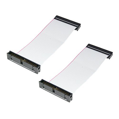 RIITOP IDE Extension Cable Male to Female 40PIN IDE Ribbon Cord for 3.5inch PATA HDD 15cm (6inch, 2Pack)