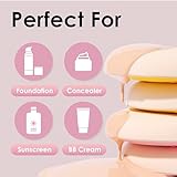 5Pcs Pale Pink Makeup Sponge For Foundation Concealer And Powder, Latex free Blender Sponge For Natural And Easy Makeup Soft Long-lasting And Beginner-friendly, Medium