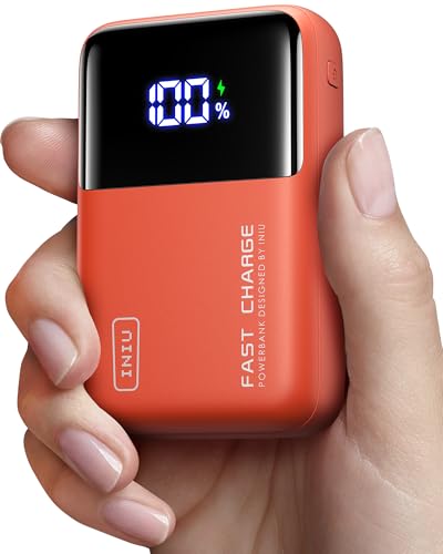 INIU Power Bank, 25000mAh 100W High Capacity Laptop & Phone Portable Charger, Fast Charging Flight Cruise Ship Family Essentials Traveling Mini Battery Pack for College Student Teen Boys Girls, Orange