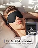 WAOAW Sleep Mask for Men Women: Blackout Eye Masks for Sleep - 3D Breathable Soft Comfortable Eye Mask for Travel - Adjustable Light Blocking Night Masks for Sleeping