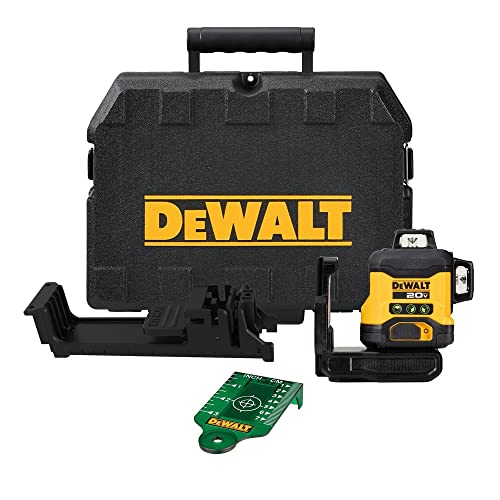 DEWALT 20V MAX Laser Level, Cross Line Laser, 3X360, Green, Bare Tool Only (DCLE34031B)