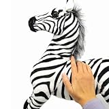 DOKUYIE 20" Inch Stand Realistic Plush Zebra Horse Toy, Soft and Cuddly Stuffed Animal, Great Gift for Kids and Adults (M)