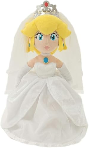 Generic 12 inch Wedding Princess Plush Peach Bride Wedding Mario Odyssey Stuffed Game Collectible Doll New, Small