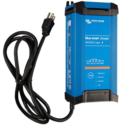 Victron Energy Blue Smart IP22 Smart Car Battery Charger 24V 12A, Float & Trickle Charger and Desulfator for Motorcycle, ATV, RV, Lithium and Deep Cycle Batteries