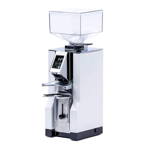 Eureka Mignon Libra Espresso Grinder | Grind by Weight | 55mm Burrs | Stepless | Silent Technology | White