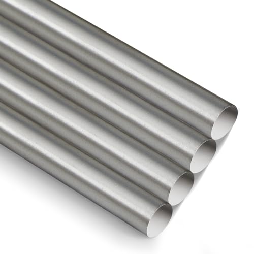 Gisafai 4 Pcs 316 Stainless Steel Rod 0.25" Diameter 24" Length Stainless Steel Round Bar Metal Rod