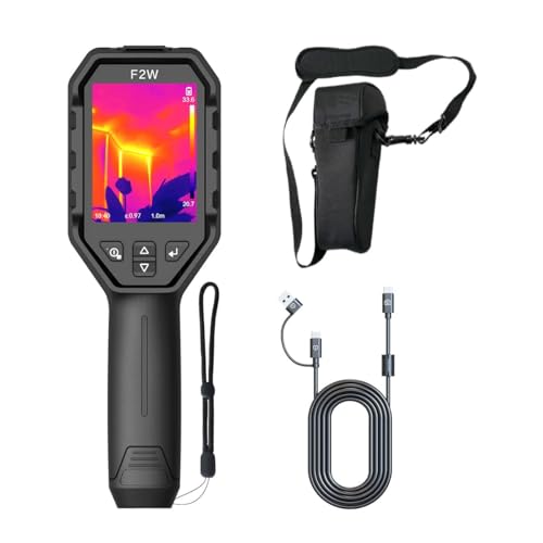 HSFTOOLS F2W Thermal Camera 256x192 IR Resolution, Thermal Imaging Camera with W-Fi, Super Resolution Image Enhance,-4°F to 1022°F,640x480 3.2" Screen Thermal Imager with 16 GB Storage, Carrying Case