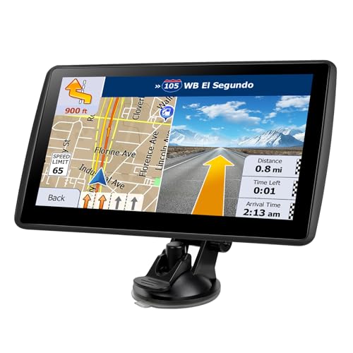 7'' GPS Navigator for Car Truck RV - Touchscreen Navigation System, 2025 North America Maps Free Lifetime Updates, Turn-by-Turn Voice Guidance, Speed & Red Light Warning, GPS Navigation for All Cars