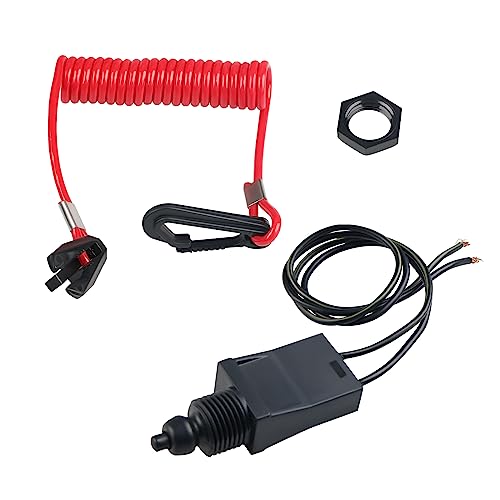 WMPHE Kill Switch with Safety Lanyard Compatible with Johnson Evinrude Sierra OMC Replacement for 585134 MP28870 432230 Cut Off Switch