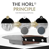 HORL 2 Walnut Rolling Knife Sharpener - Kitchen Knife Sharpener for Razor Sharp Edges Made in Germany - Easy Knife Sharpening Kit - Knife Sharpener Roller with Magnetic Holder with 15 & 20 Degrees