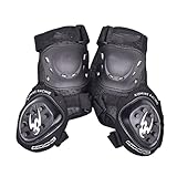 IOOOFU 2Pcs Durable Motorcycle Knee Pad Slider Spark Grinding Bag with 12/20 Firepower Point Pants Grinding Bag - Black