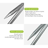 TEN-HIGH Earth Rod Diameter 14mm Length 600mm Ground Rod T-Shaped Type Grounding Rod for Electric Fences,Antennas,Satellite Dishes,2pcs, Electric(Cold) Galvanizing