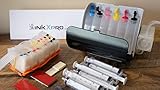 INKXPRO 312XL Empty Ink System CISS Refillable Cartridge Kit with Ink Flow Control Damper for Chipless Firmware Installed EPSON XP-15000 Printer