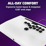 Victrix Pro FS-12 Esports Playstation Fight Stick All Button Arcade Controller for Playstation 5 / PS5, PS4, PC, Tournament Grade 12-Button Sanwa Denshi, Durable Aluminum, Detachable Joystick, Lockable Control Bar for Fighting Games (White)