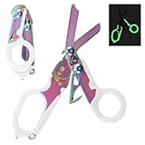 PEBWGE Trauma Shears, Emergency Rescue Scissors with Strap Cutter, Glass Breaker, Ruler, Band Cutter, Oxygen Bottle Wrench, Stainless Steel, Multicolor