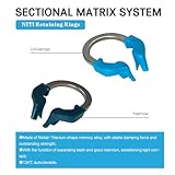 Windplusya Dental Sectional Matrix System Set, Metal Matrix Bands with PTFE Non-Stick Coating Elastic, Dental NITI Metal Matrices Clamp Ring Tooth Repair Kits. (Set-C)