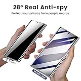 MOHAVE 2 Pack [Auto Alignment/Dust Removal] Privacy Screen Protector for SAMSUNG Galaxy S23 Ultra 5G 6.8″, 3D Curved Anti Spy Private Film, 7H Hybrid Material, 100% Ultrasonic Fingerprint ID