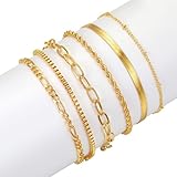 NEWITIN 69 Pieces Gold Jewelry Set for Women Fashion Costume Jewelry Gold Plated Necklace Bracelet Gold Earrings Set for Women